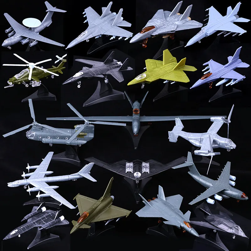 High Quality 4D 1:144 Fighter Assembly Model Multi-styles Plastic Aircraft Model Toy Plane Armed Helicopter 8pc/lot