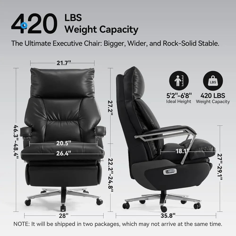 

Special OfferDual Motor Electric Executive Office Chair With Heat Massage, Ventilation, Comfortable Reclining Wide Seat, Ergonom