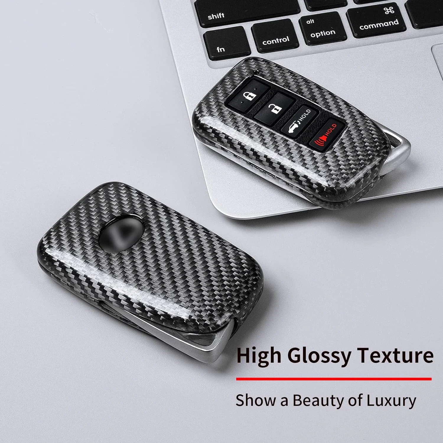 Lexus用カーボンファイバーキーフォブカバー,スマートカーハウジング,ケースプロテクター,es200,es250,es260,es300h,es350,ux200,ux250h,ux260