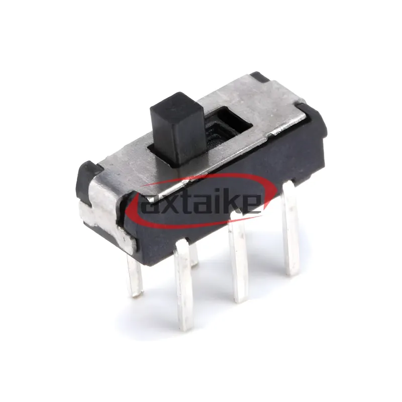 20PCS 6Pin 3Pin MSS22D18 Mini Miniature DIP SMD Slide Switch 2P2T Handle High 2MM For DVD Toggle Switch 9*3.5*3.5mm MSK12D19