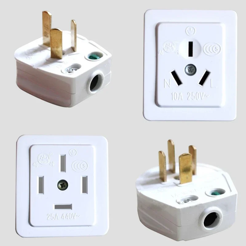 10A/16A/25A 250V/440V Three Phase Four Wire And Single Phase Three Pole DIY Industrial Power Plug Socket Surface Mount Outlet