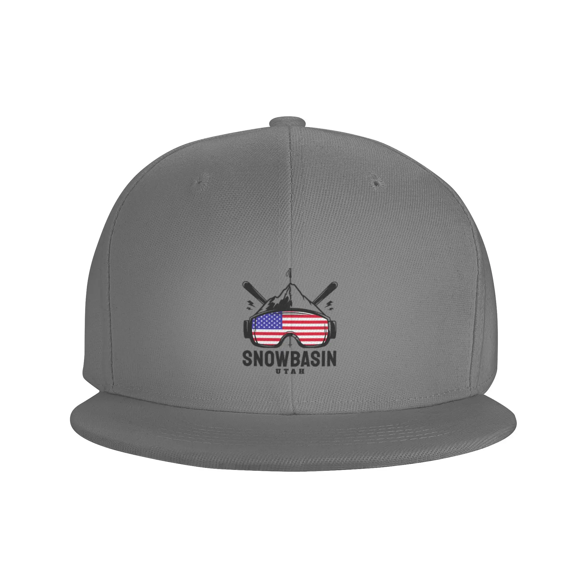 Fashion Snowbasin Utah USA Ski Resort Skiing Souvenir Flat Brim Sun Hat  Brand New Authentic Product Women's Visors