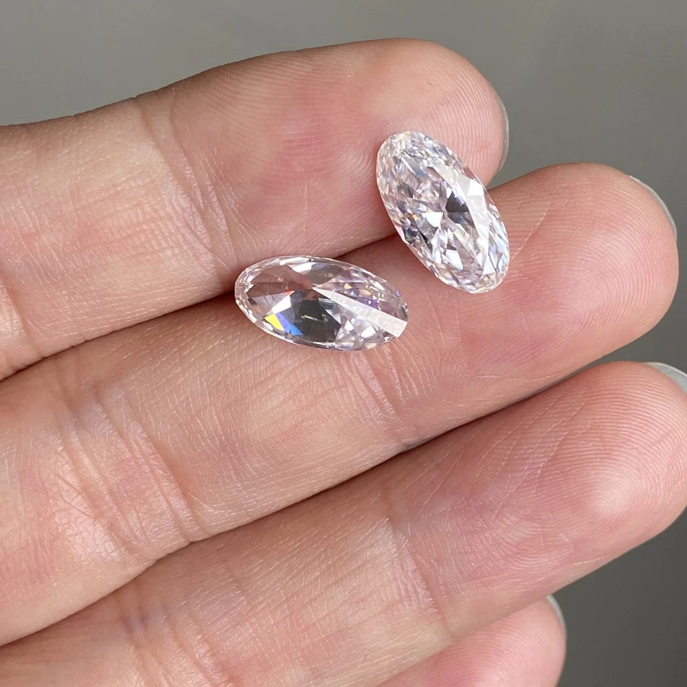 Meisidian-GEMA de diamante moissanita, 7x13,5mm, 3 quilates, corte ovalado suelto D VVS