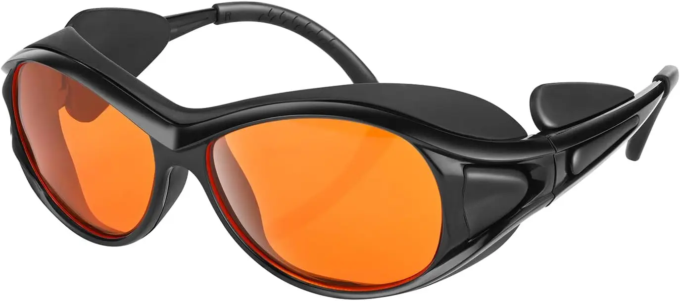 

Professional UV Safety Glasses for 90nm-490nm Lamps, UVC Protection, Blue Light Blocking, Anti-Fatigue & Shatterproof