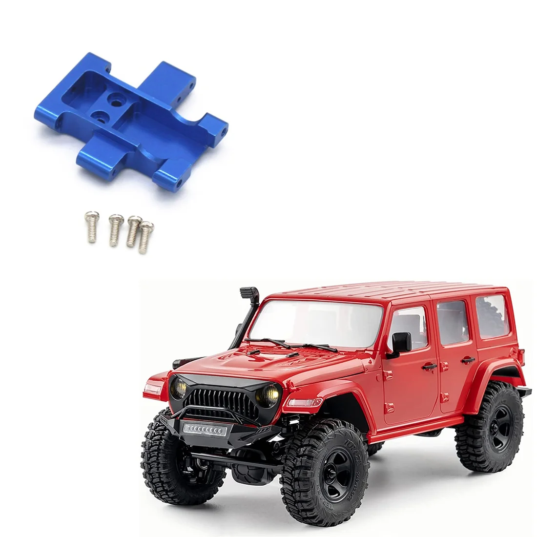 Base de montagem de caixa de velocidades central de metal placa antiderrapante para 1/18 FMS EAZYRC RocHobby Patriot Fj Cruiser K10 RC peças de atualização de carro, 4