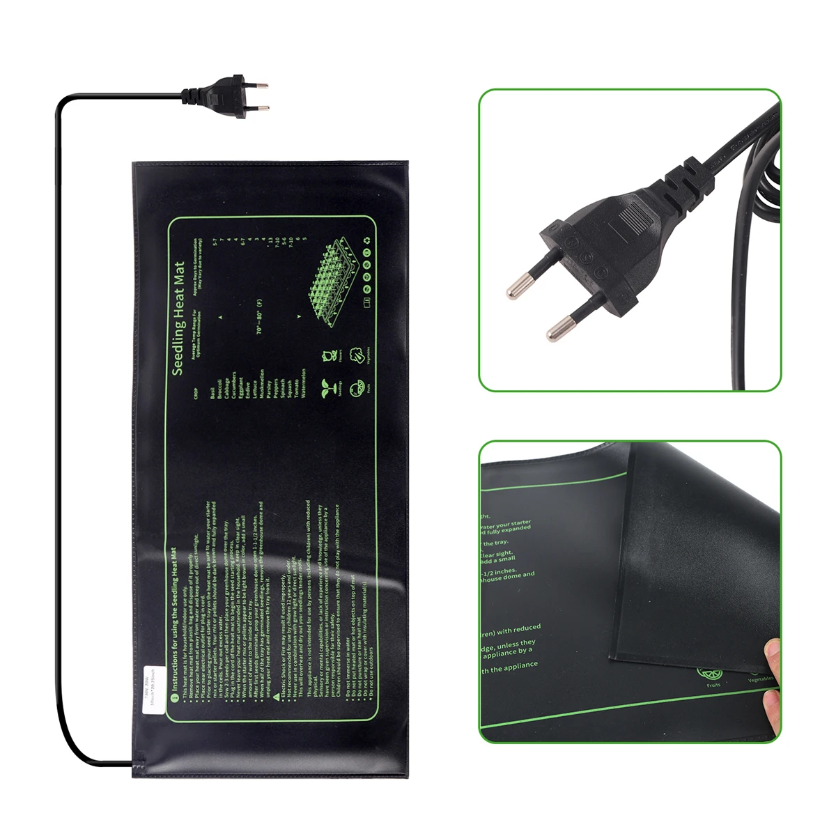 20 واط الشتلات لوحة التدفئة 230 فولت حديقة الدفيئة النبات زهرة الخضار الشتلات زراعة الحرارة حصيرة خزان الأسماك إبقاء لوحة الاحترار #3