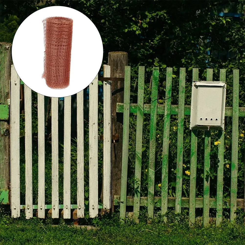 

1 Roll 127M Copper Wire Mesh Barrier For Weep Hole Filler Rodent Proof Garden Protection Mesh Roll Mouse Hole Blocker