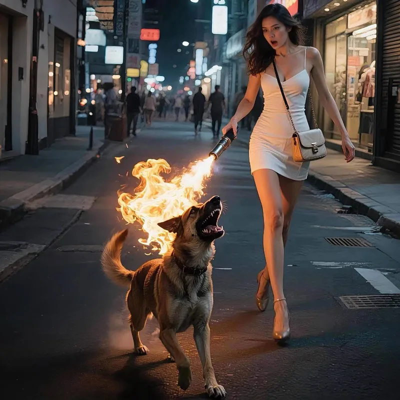 

Girls outdoor portable anti-dog bite artifact portable flamethrower dog repellent equipment adventure supplies
