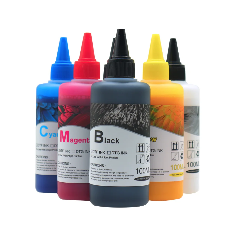 DTF INK Set For white ink for all dtf printers for DTF Ink Film Direct Transfer Film Heat Transfer Printer Ink refill kit set