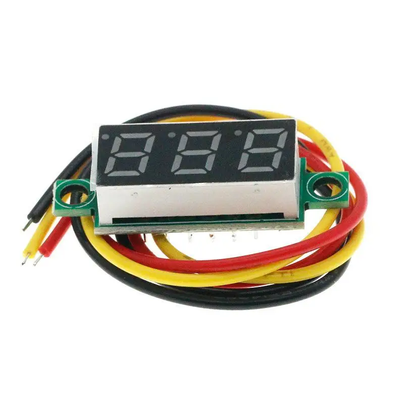 0.36 0.28 Inch 2 Wire 0-30V 3 Wire DC 0-100V Digital Voltmeter Variable Precision Electric Quantity Display Element