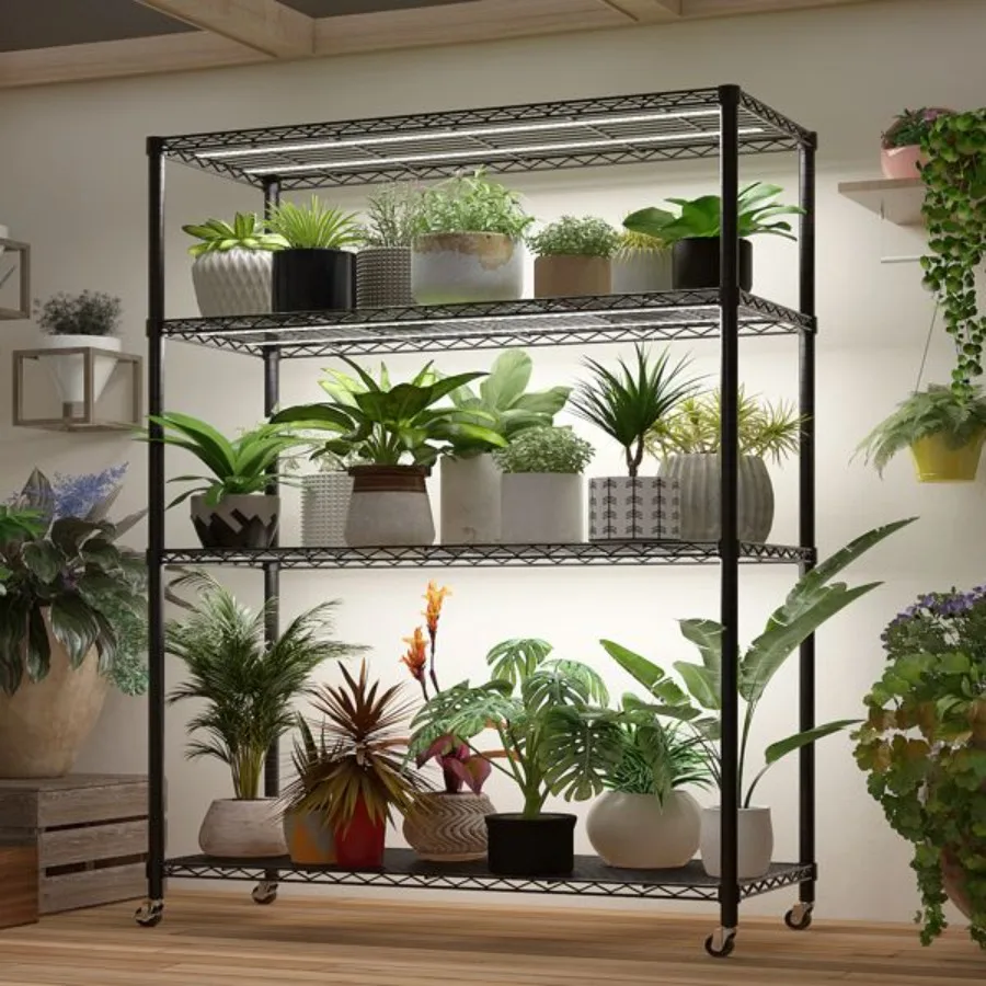 

Heavy Duty Storage Shelves 46.06 W Wire Shelving Unit with Wheels 800LBS NSF Metal Shelves for Storage Adjustable Garage Storag