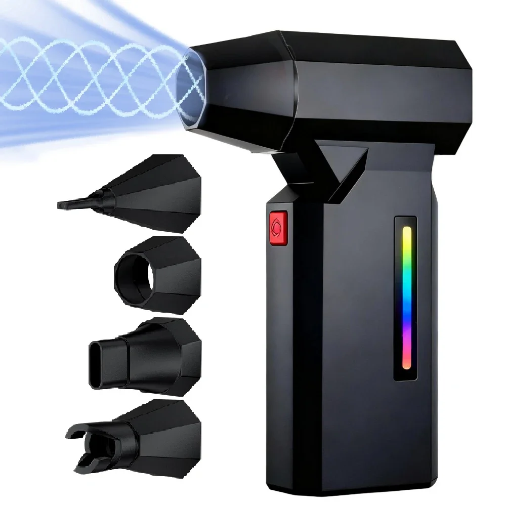 

Турбореактивный вентилятор, 5 скоростей, мощный воздуходувка, портативный беспроводной пылеочиститель, 4 насадки, бесщеточный струйный вентилятор, уличная домашняя чистка