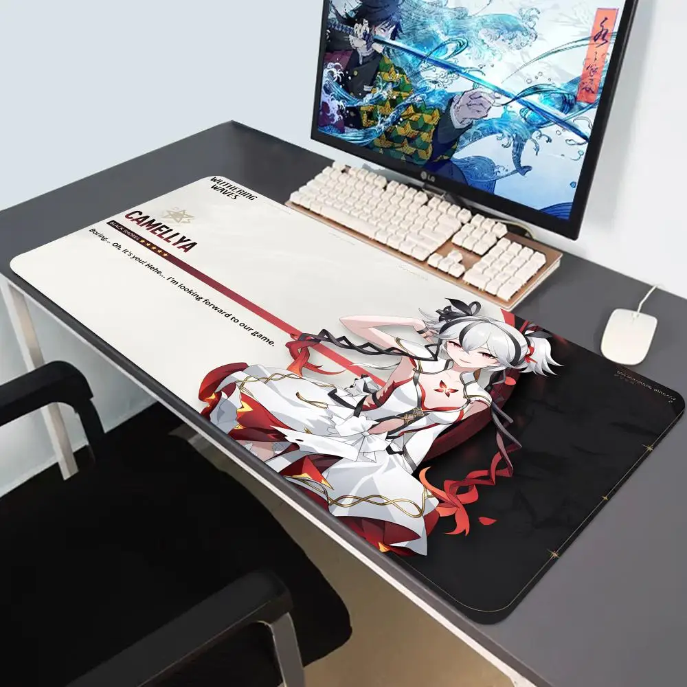 

HYBXAXC HD Printing Wuthering Waves Camellya MousePad Gamer Keyboard Gaming Desk Protector Laptops Mousepad PC Carpet Mousepads