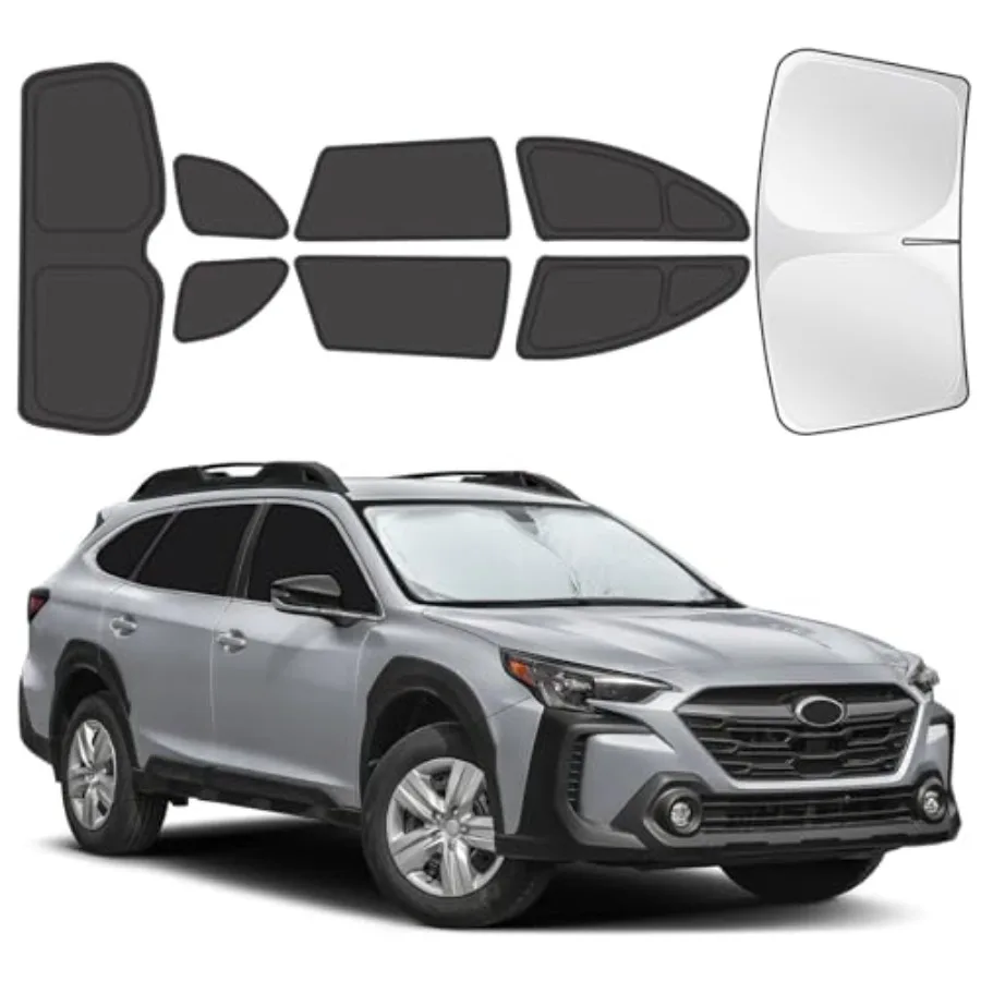 

Солнцезащитные шторки для Subaru Outback 2020-2025, комплект из 8 штук для переднего, боковых и задних окон, полный комплект на все окна