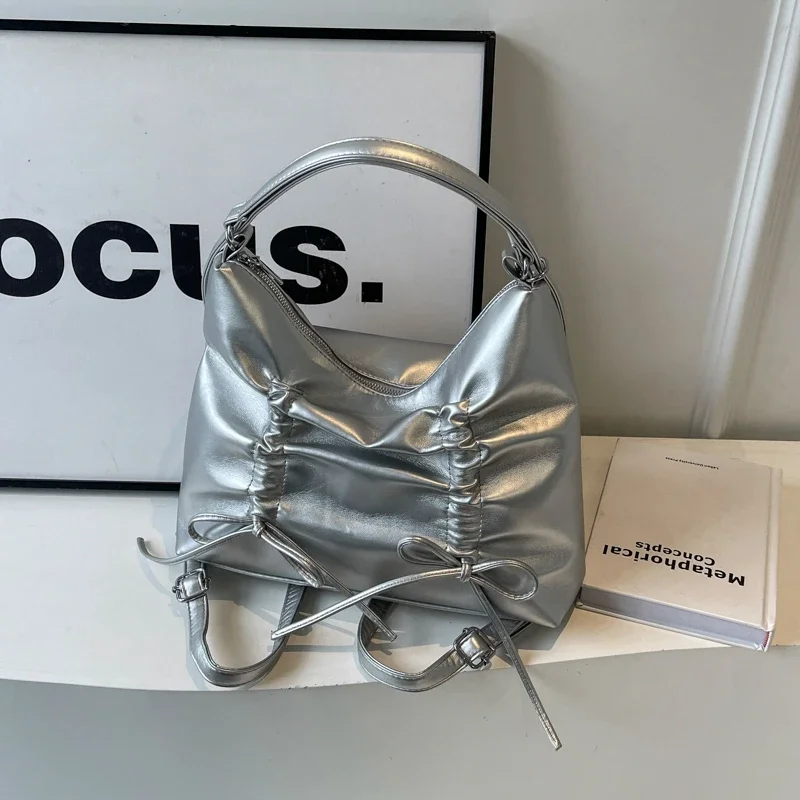 

PU Zipper Ladies Shoulder Bags Fashion Bow Crossbody Bags for Women 2024 High Quality Basic Style Bolsas Para Mujeres