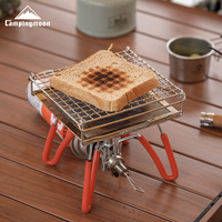 CAMPINGMOON US-1312 US-1615 304 Stainless Steel Foldable Toast Grill Net Uniform Baking Barbecue Net For Card Type Gas Furnace