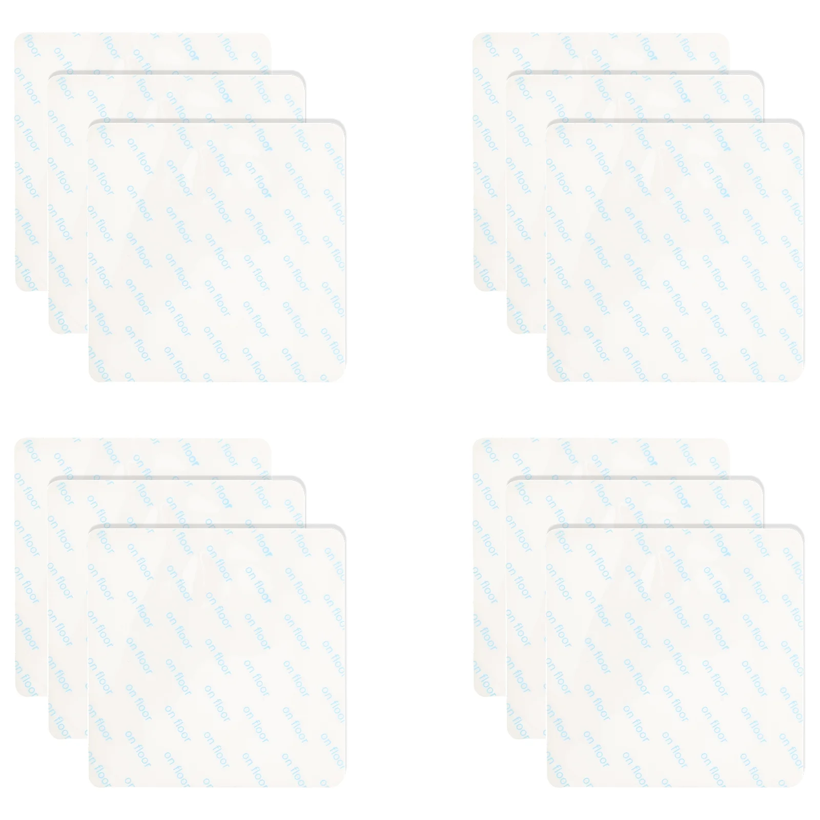 12 قطعة سجادة مربعة الشكل نونسليب منصات السجاد شريط تثبيت للأرضيات الصلبة مكافحة تجريد تركيب موقف آمن #3