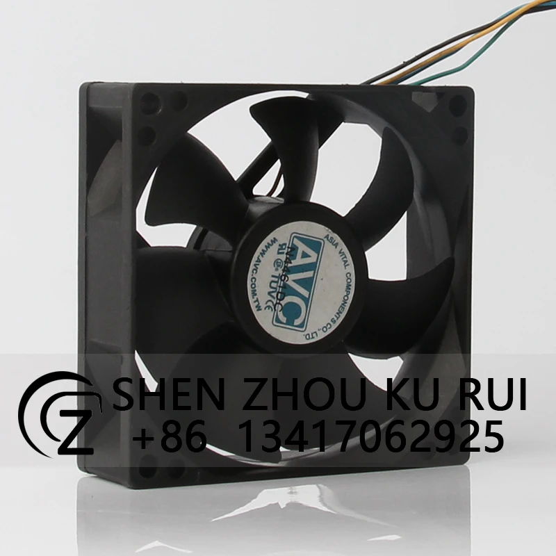 Case Cooling Fan 4-wire PWM Ventilation Axial Flow Exhaust Industrial DC12V 0.35A EC AC 80x80x25mm 8CM 8025 DS08025R12UP059