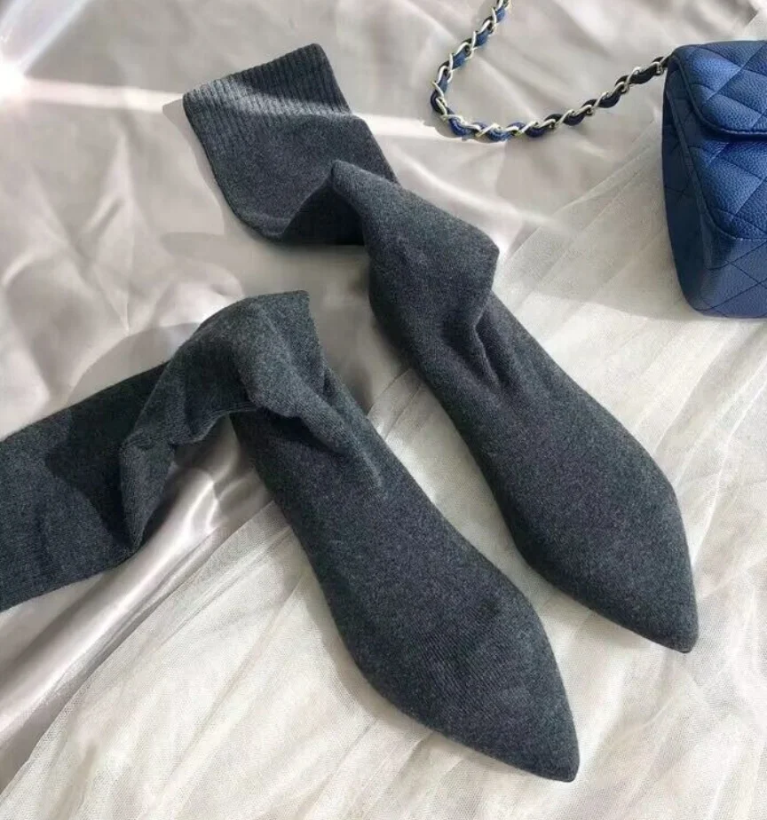 AIYKAZYSDL 2024 가을 키튼 로우 힐 앵클 - Boot Sock Slouchy 리뷰 및 가격