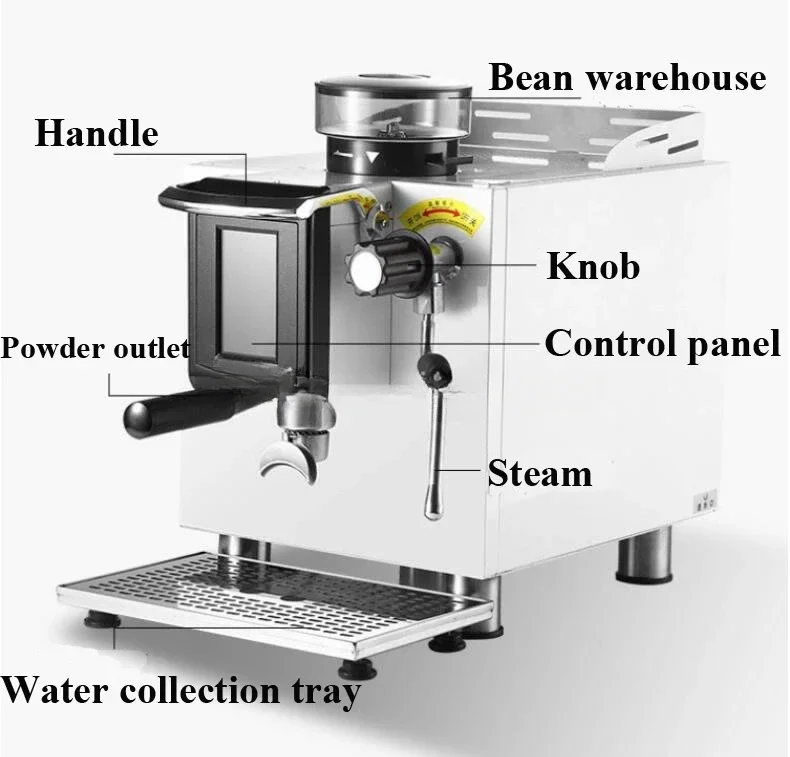 ماكينة القهوة المهنية التلقائي الحليب الساخن الماء الساخن البخار لاتيه كابتشينو القهوة ماكينة قهوة اسبريسو