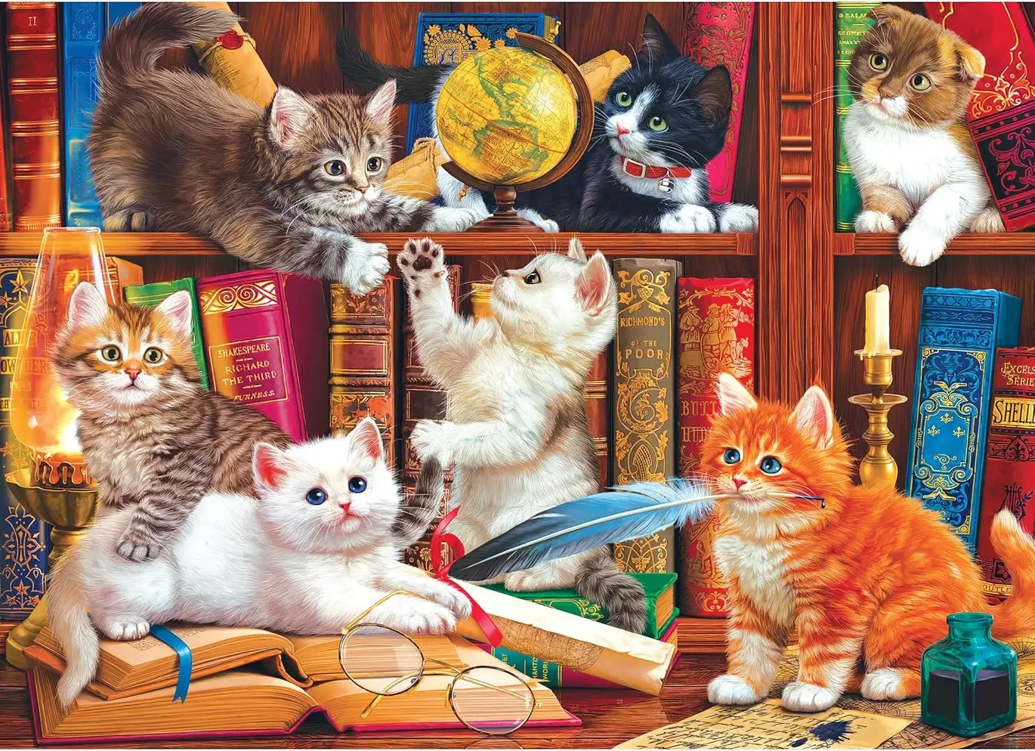 

120 Pieces Puzzles for Cats Jigsaw Puzzles for Gameroom Bedroom Livingroom Party Birthday Gift Challenging Game
