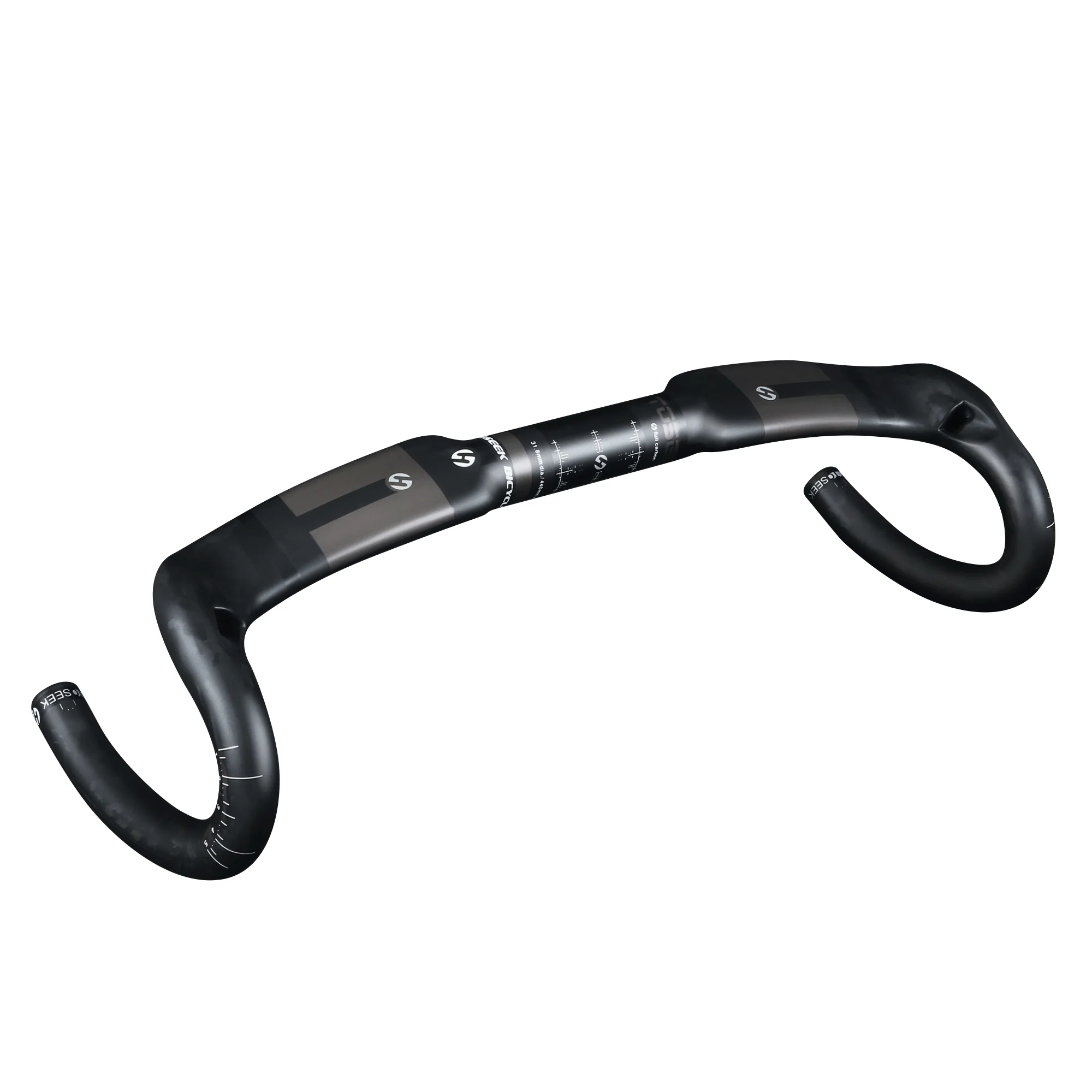 Full Carbon Fiber Road/Gravel Bike Handlebar - Matte, Drop Bend, Aero Design, Internal Routing, High Strength, Bicycle Parts