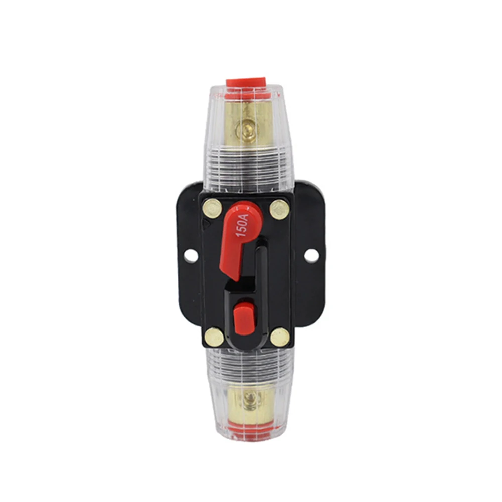 Resettable Circuit Breaker 20A 30A 40A 50A 60A 80A 100A 125A 150A Circuit Breaker 12-24V DC Short Protection Fuse Holder