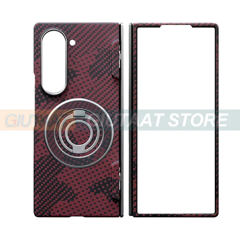 Real Carbon Fiber Case for Samsung Galaxy Z Fold 6 Kevlar Aramid Magsafe Magnetic Phone Protective Cover Ultra-thin Luxury Case