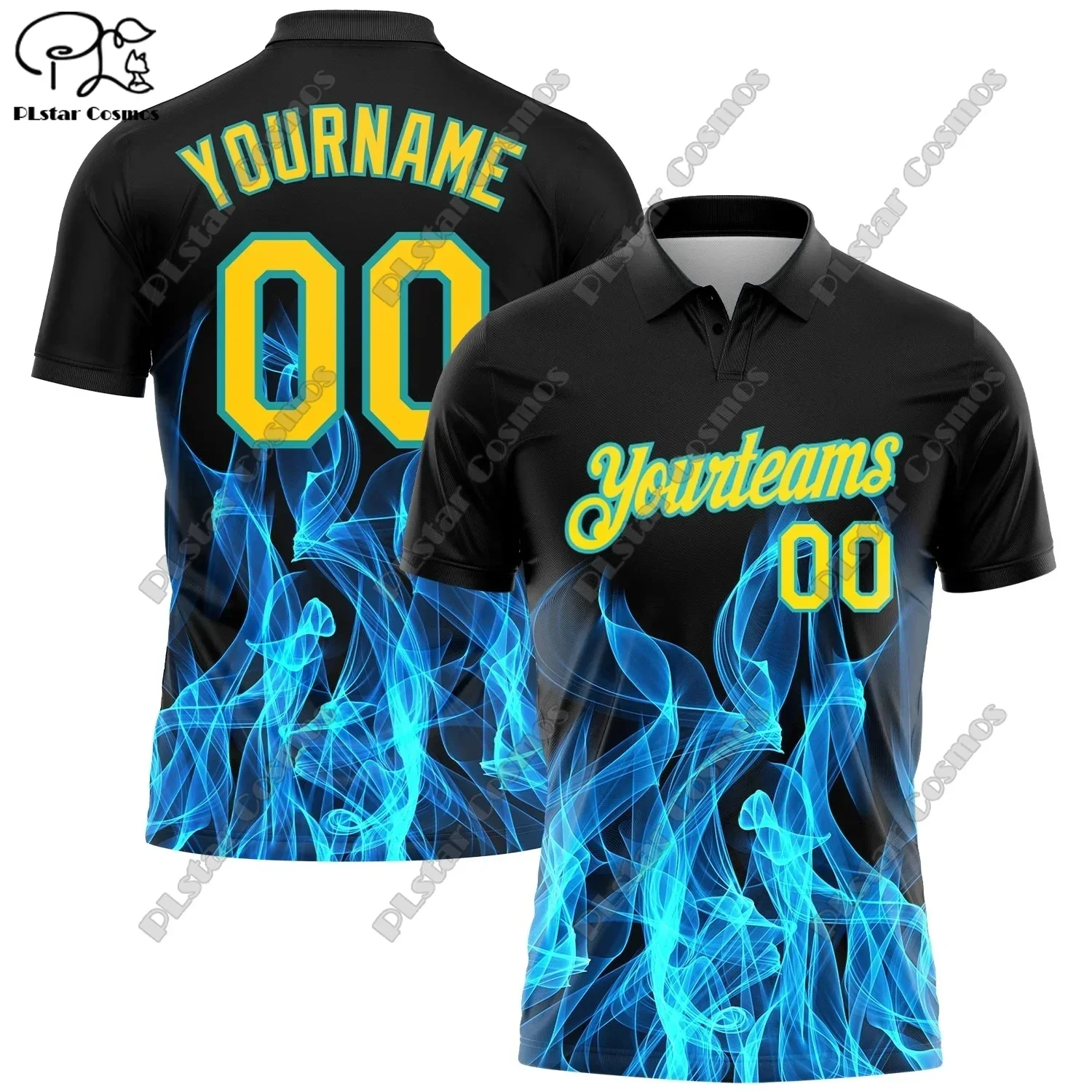 New personalized 3D printed gradient tie-dye graffiti pattern golf POLO shirt for men and women casual team sports series J-3