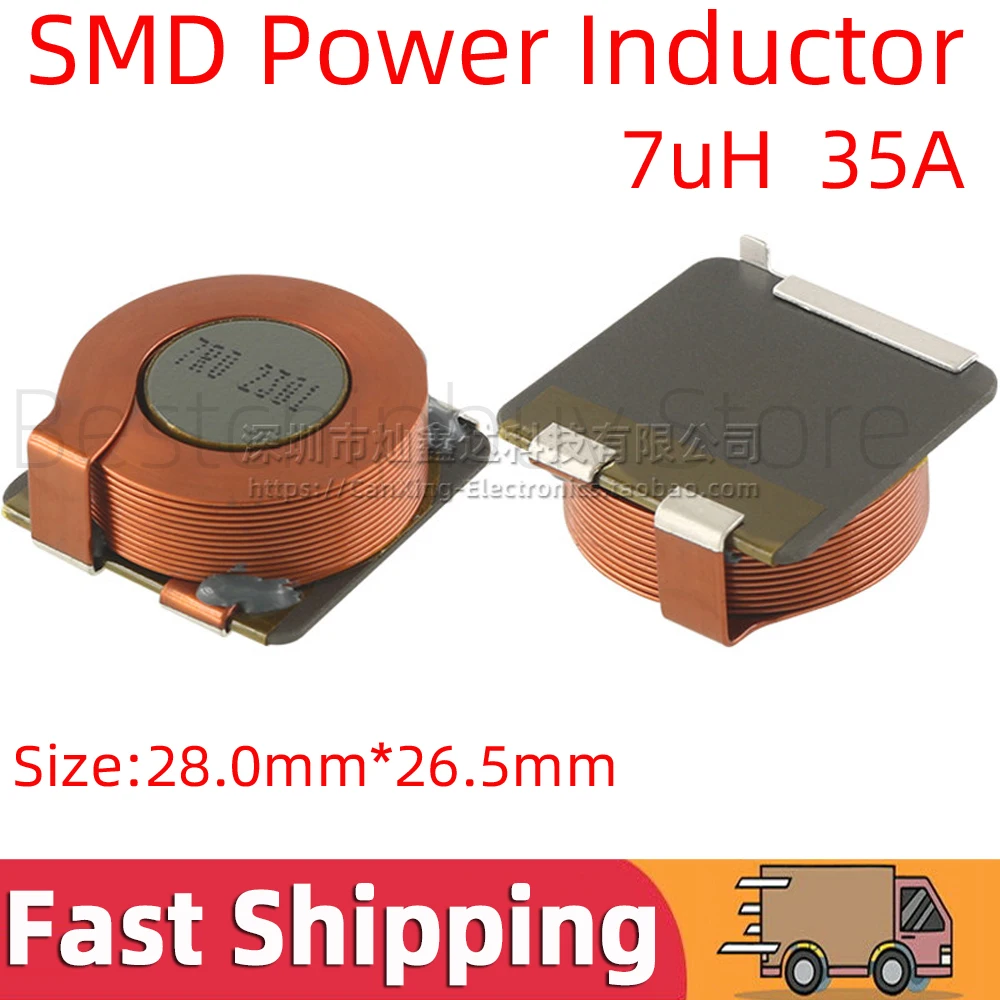 

MR2810SG7R0K SMD SMT Power Inductor Inductance 7uH 35A High Current Flat Copper Coils Filter Lightning protection lightningproof