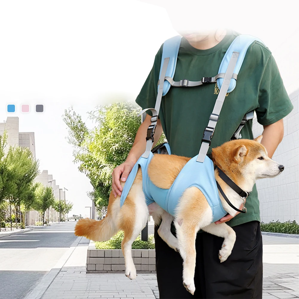 Dog Lift Harness Adjustable Dog Backpack Harness Horizontally Emergency Dog Backpack Sling Lift For Old Arthritis Back Legs Supp