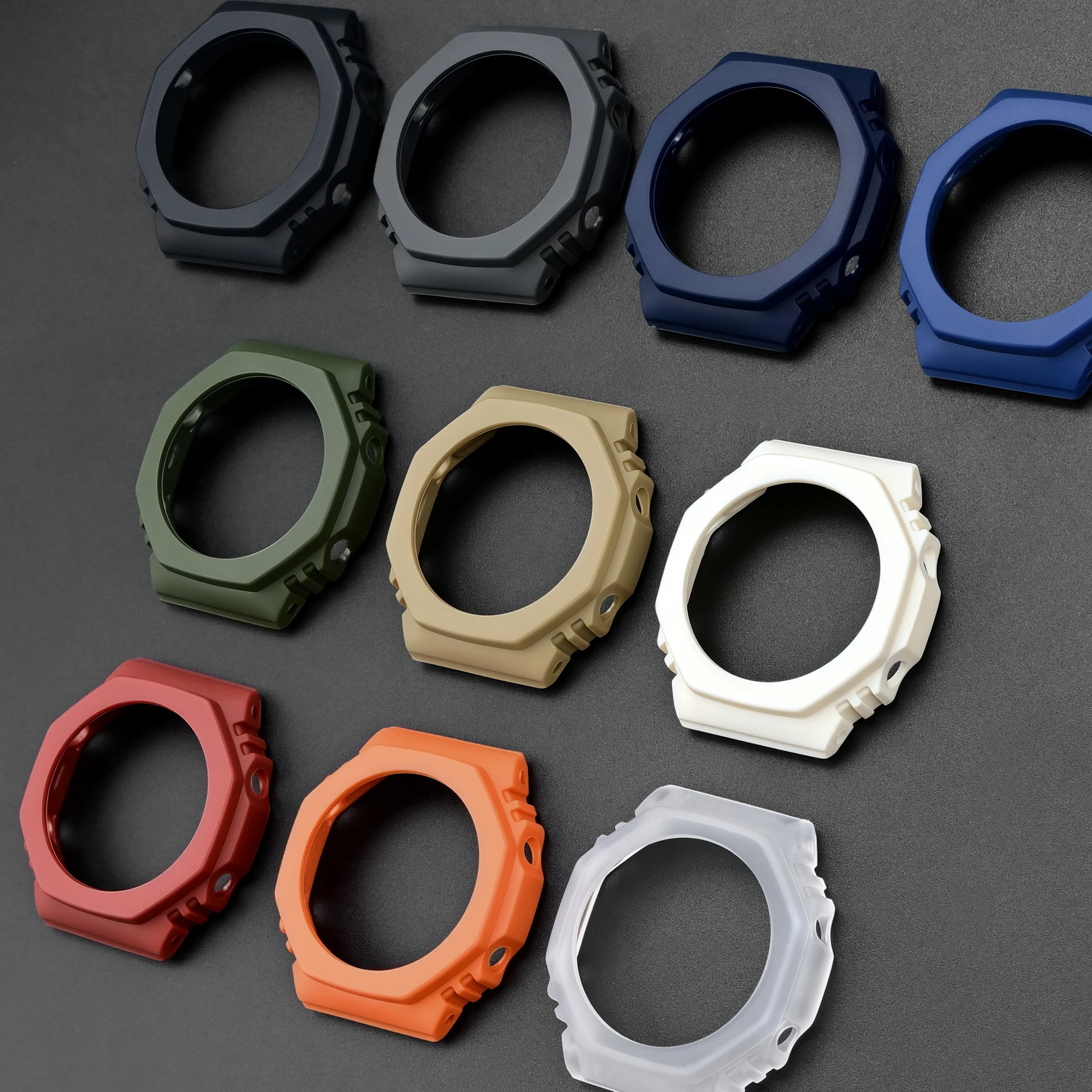 Matte Resin Watch Strap and Case for Casio G-SHOCK GA2100 Watchband Soft Waterproof Sport Men Bracelet Accessories Wristband