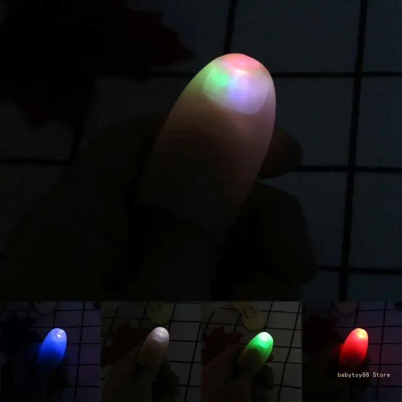 Y4UD Thumbs Fingers Lamp Novelty Funny Gag LED Light Flashing Fingers Amazing