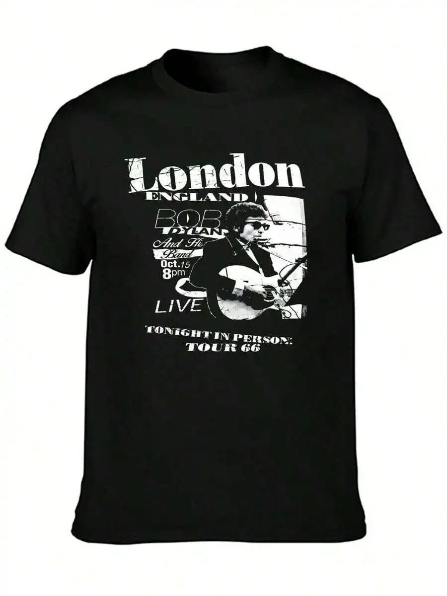 

Black Vintage Style T-Shirt for Men New Casual Wear
