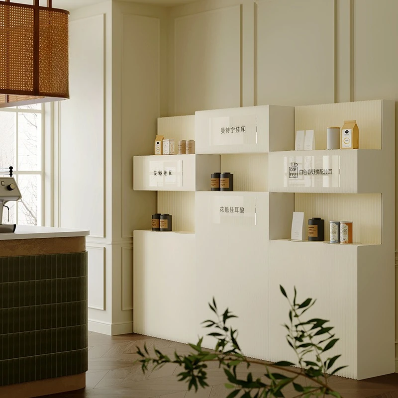 Commercial Display Cabinet Display Rack Storage Rack Background Wall Exhibition Cabinet Screen Partition Chrome Screen