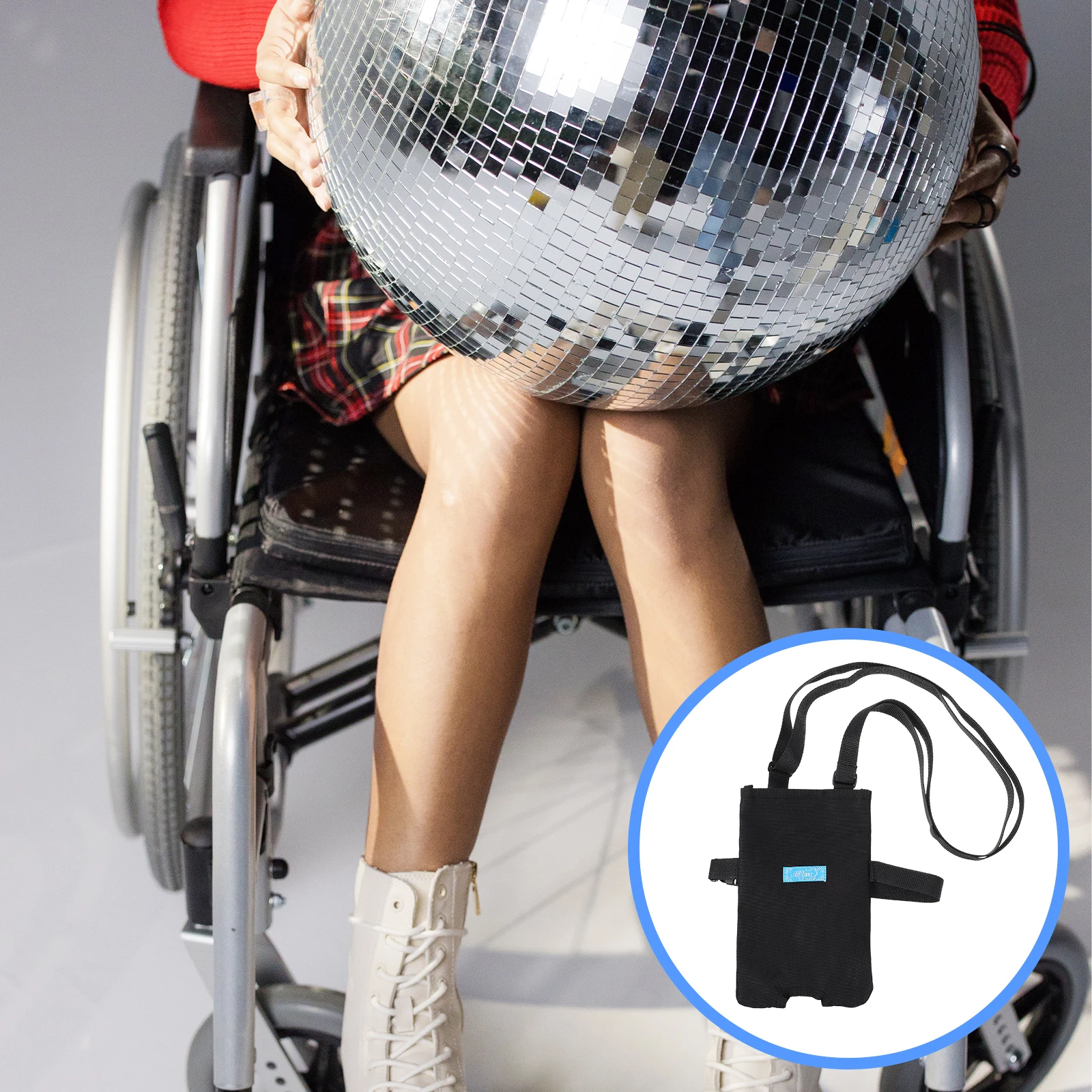 

Urine Bag Fixed Urinary Receiver Portable Male Incontinence Adjustable Strap Practical Use Travel Car Wheelchair Bed Nursing