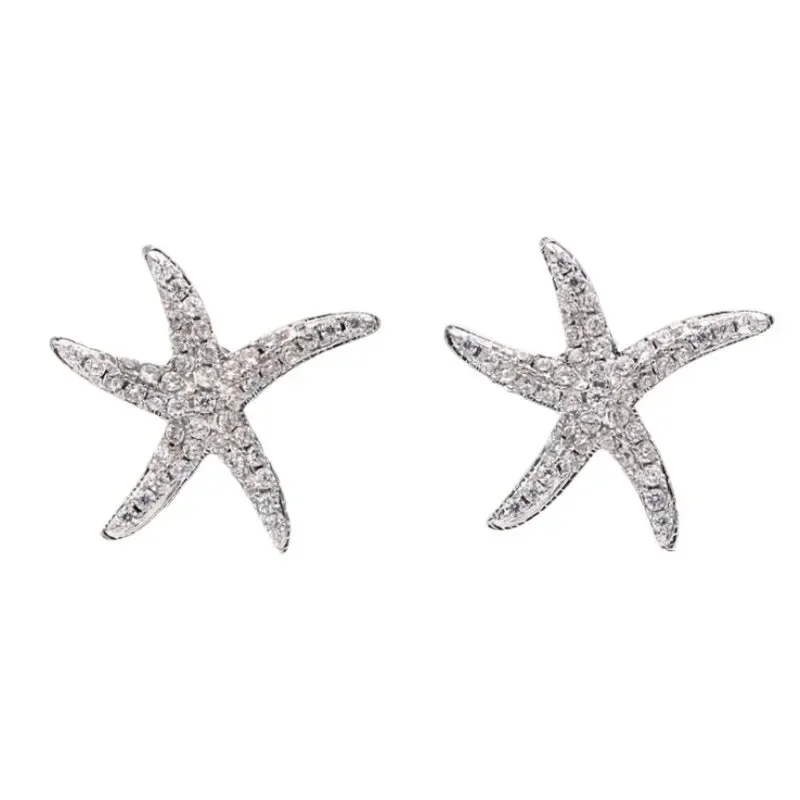 2024  Beautiful Starfish Earring for Women Simple Stylish Accessories Party Daily Wear Delicate Female Stud Luxury Jewelry