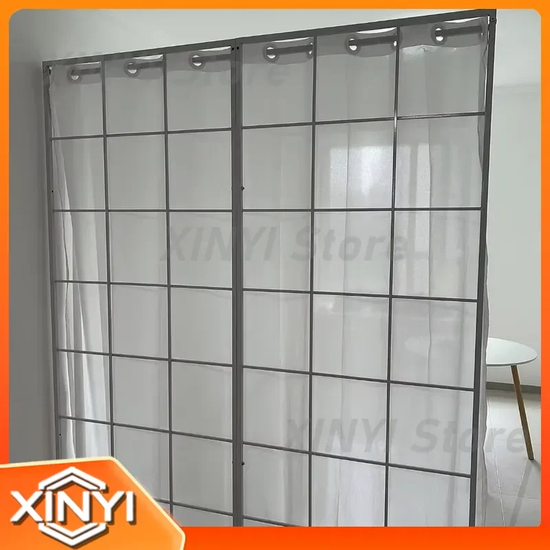 for Wrought Iron Room Divider Screen for Salon Home Office Partition Wall Decor Self-Install Folding Portable Privacy Screen