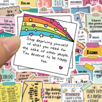 10/50pcs Cute Motivational Words Test Stickers Inspirational Decals for School Teacher Student Stationery Notebook Diary Sticker