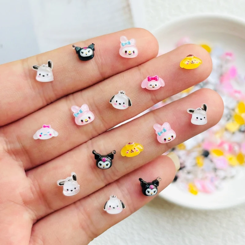 100Pcs New Cute Resin Cartoon Animal Series Flat Back Ornament Jewelry Making Manicure Hairwear Accessories A39