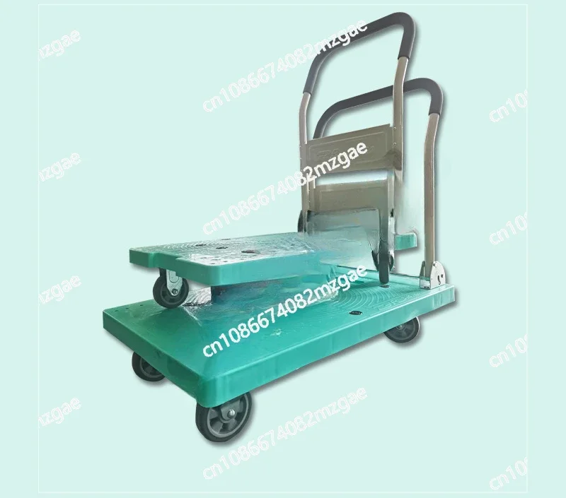 Single-layer Flat Car Folding Car Silent Brake Caster