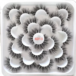 5/10 pairs of lotus 3D silk protein imitation mink hair false eyelashes chemical fiber explosion fried hair fluffy eyelashes