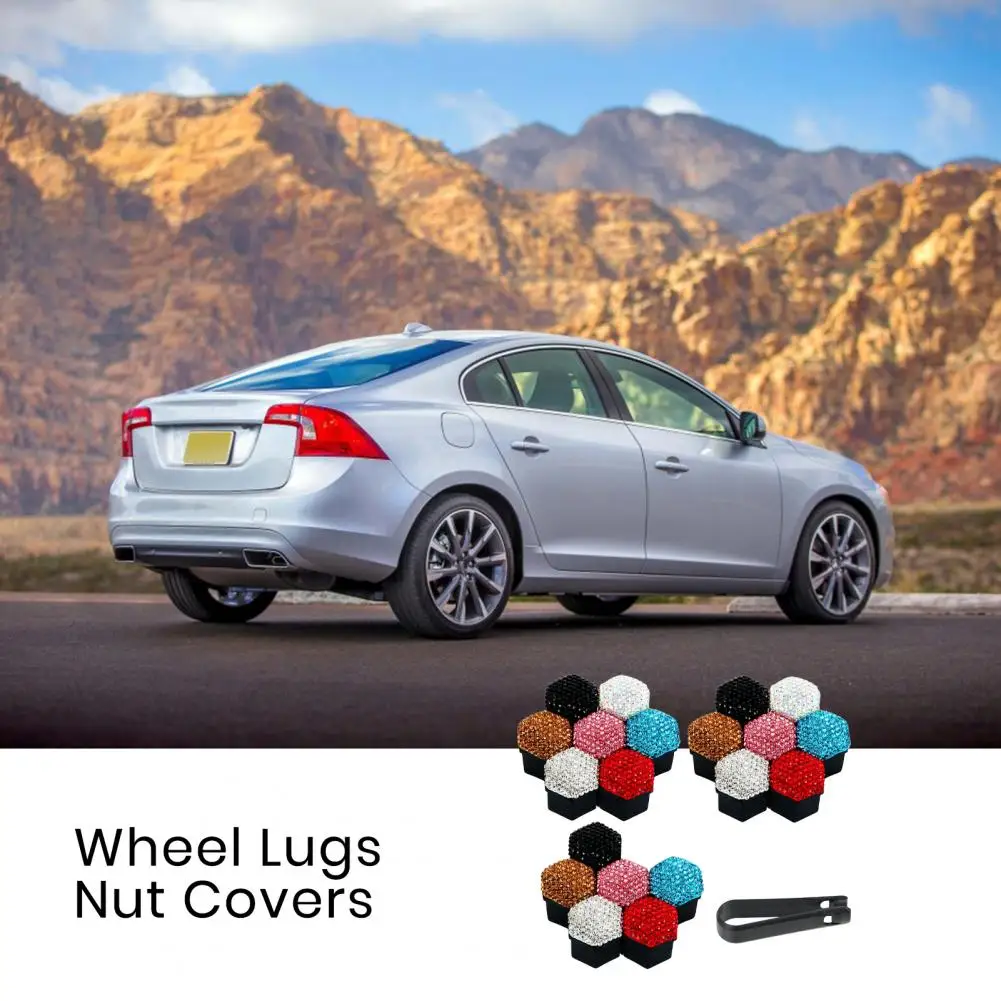 Car Wheel Nut Lugs Dust Cover Universal Simple Installation Wheel Nuts Cap Protector Hub Screw Rim With Removal Tool 휠 너트 덮개 키트