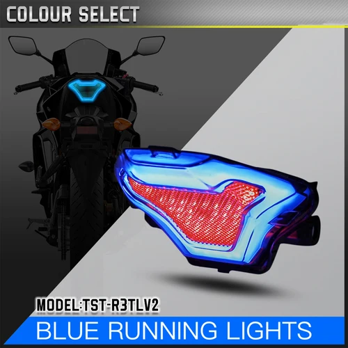 Imagen 2 del producto Para Yamaha R3 R25 MT03 MT-03 MT07 MT-07 MT-25 FZ-07 luz trasera luz de freno intermitentes lámpara de parada LED integrada