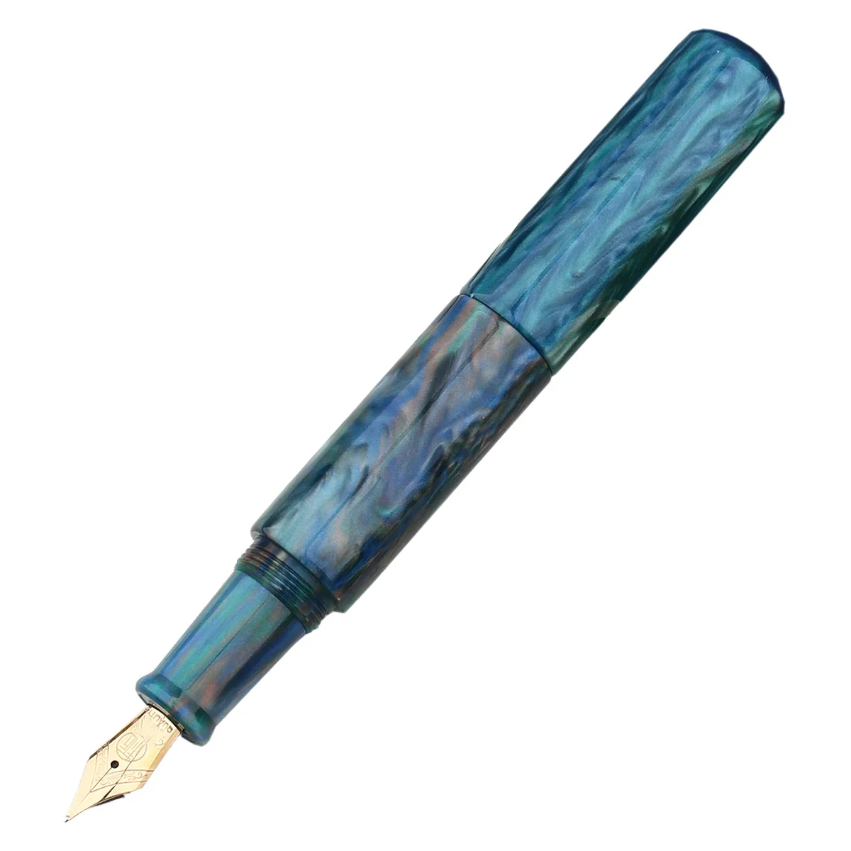 Majohn Wancai Mini Resin Blue Fountain Pen Iridium EF/F Nib 0.38/0.5mm Portable Palm Short Travel Ink Pen Writing Office Set