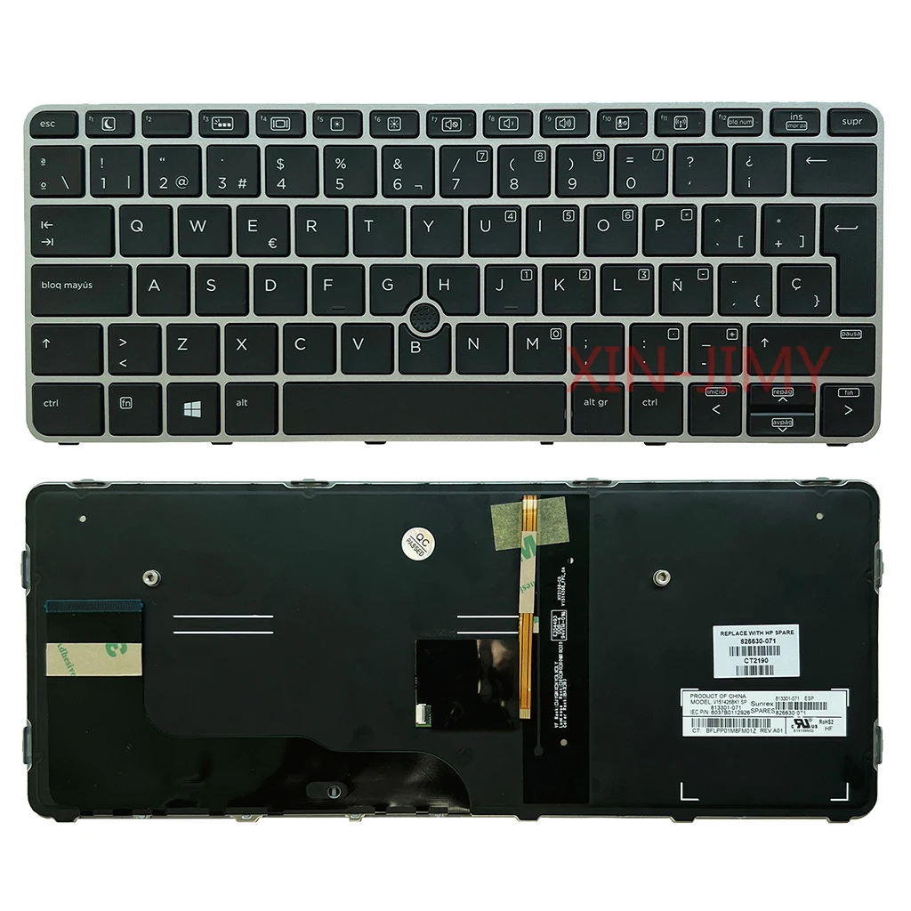 Imagem -01 - Teclado Retroiluminado para hp Elitebook Espanhol 820 g3 820 g4 g4 Hstnn-i42c 5cg6503rdb V151426ak1 sp teclado retroiluminado para hp elitebook espanhol 820 g3 820 g4 g4 hstnn i42c 5cg6503rdb v151426ak1 sp 01