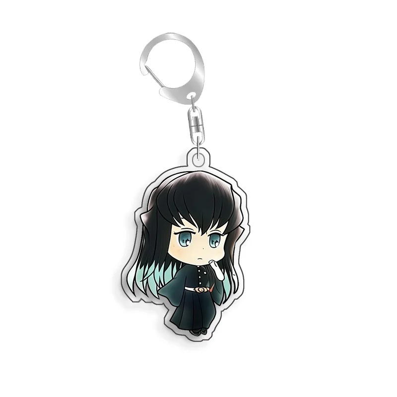 For Demon Slayer Kokushibo Douma Tomioka Giyuu Rengoku Kyojuro Acrylic Selfmade Cartoon Anime Keychain Pendant Toy Gift 5cm - view 2