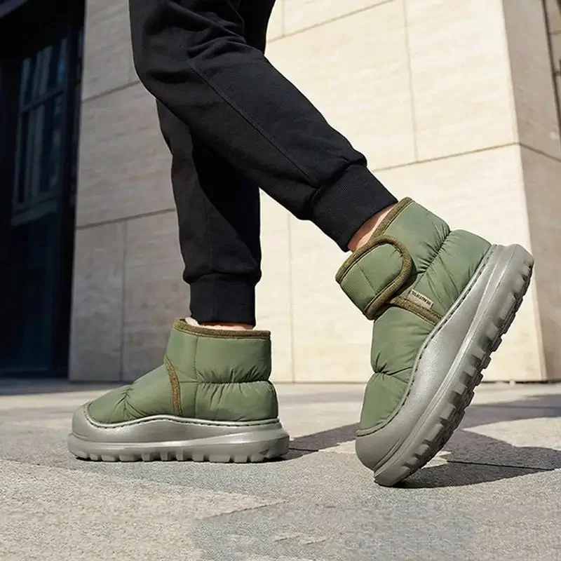 Rutschfeste, dicke Winterstiefel für Damen 2026, Übergrößen, warme Plüsch-Knöchelstiefel, wasserdichte Baumwollschuhe für Paare – Detail 9