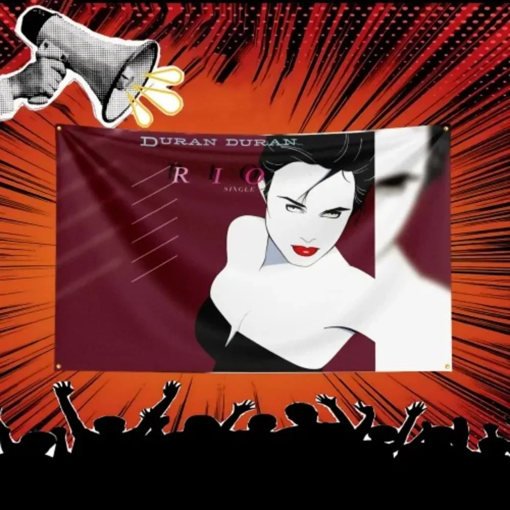Duran Duran Inspired Rock Music Flag  Polyester Banner For Bedroom Wall Decor Music Fans Gift