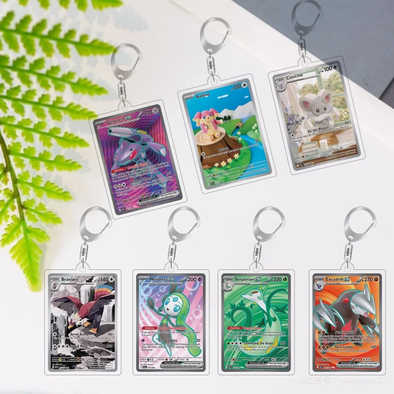 

For Pokemon Elf Qikchu Xerneas Mega Gardevoir Alakazam Original Selfmade Acrylic Cartoon Anime Keychain Pendant Toy Gift 5Cm